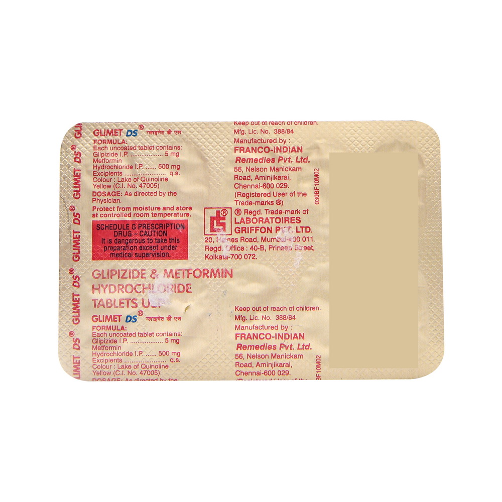 Product GLIMET DS TAB - 10 TAB | M108