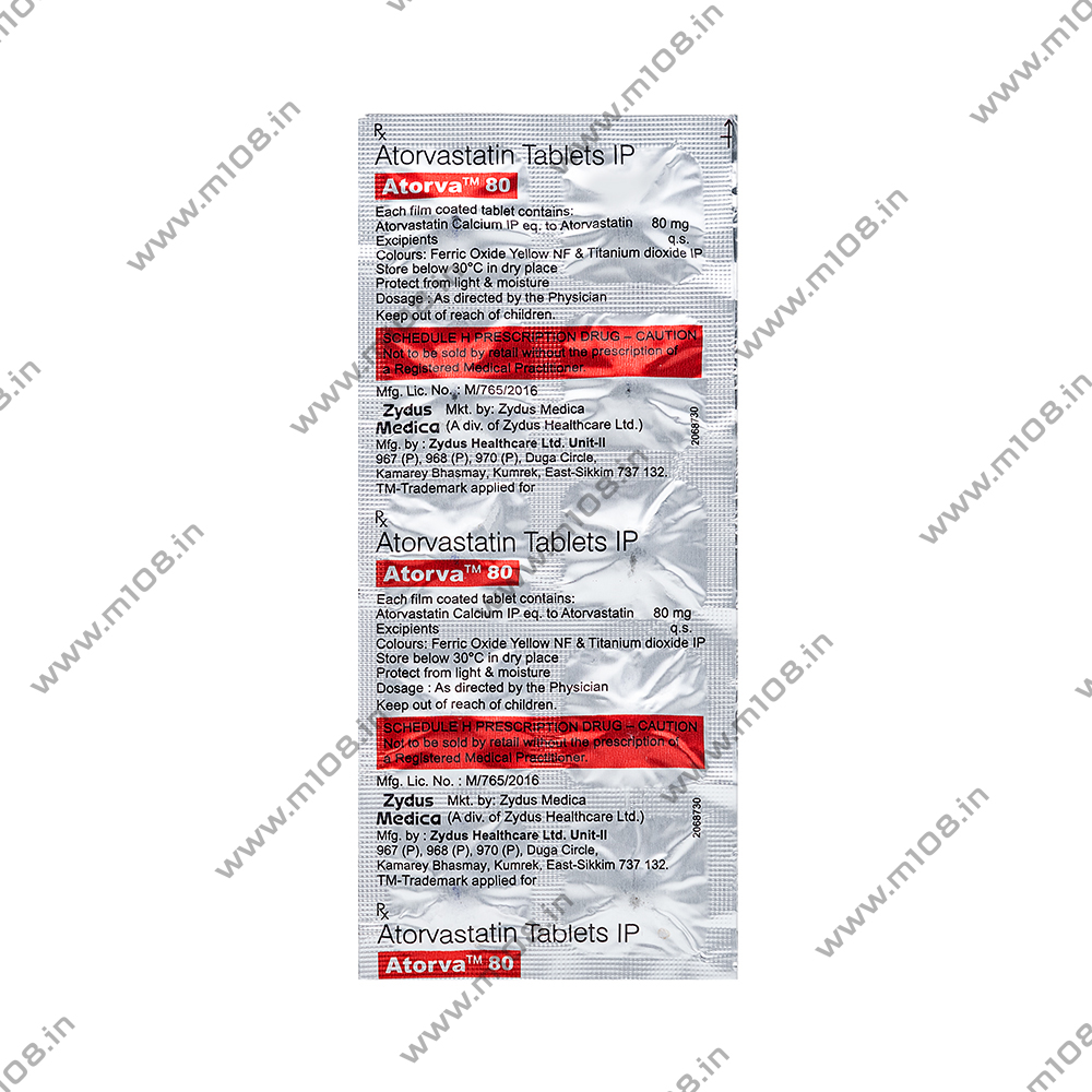 Product ATORVA 80MG TAB | M108