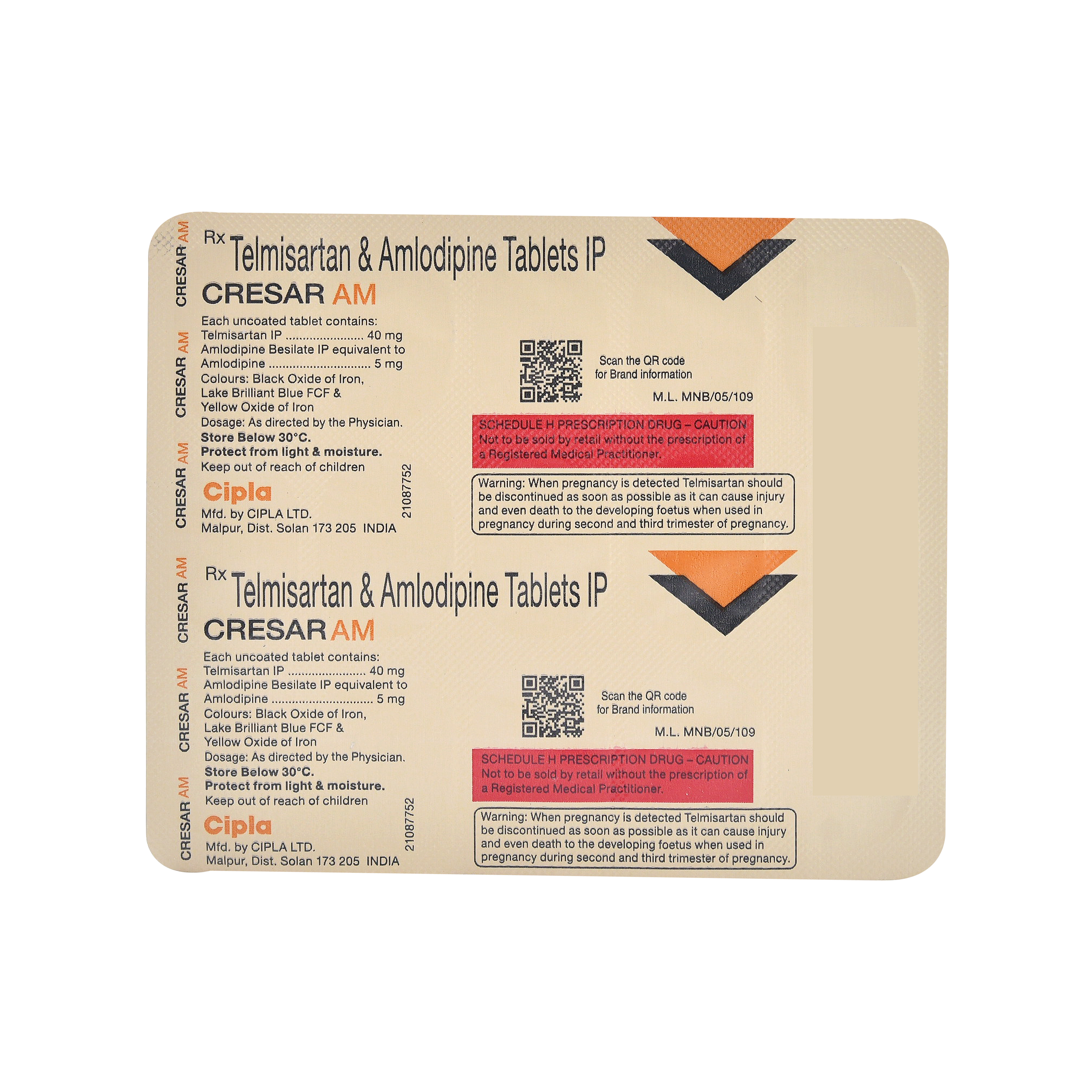 Product CRESAR AM TAB - 15 TAB | M108