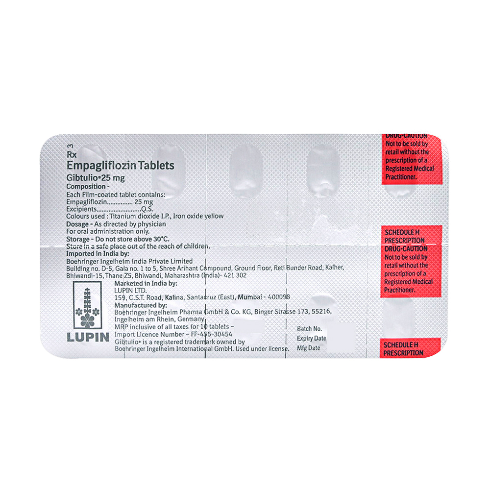 Product GIBTULIO 25MG TAB - 10 TAB | M108