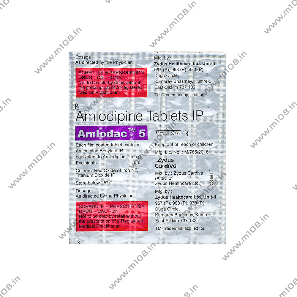 Product AMLODAC 5 TAB - 30 TAB | M108