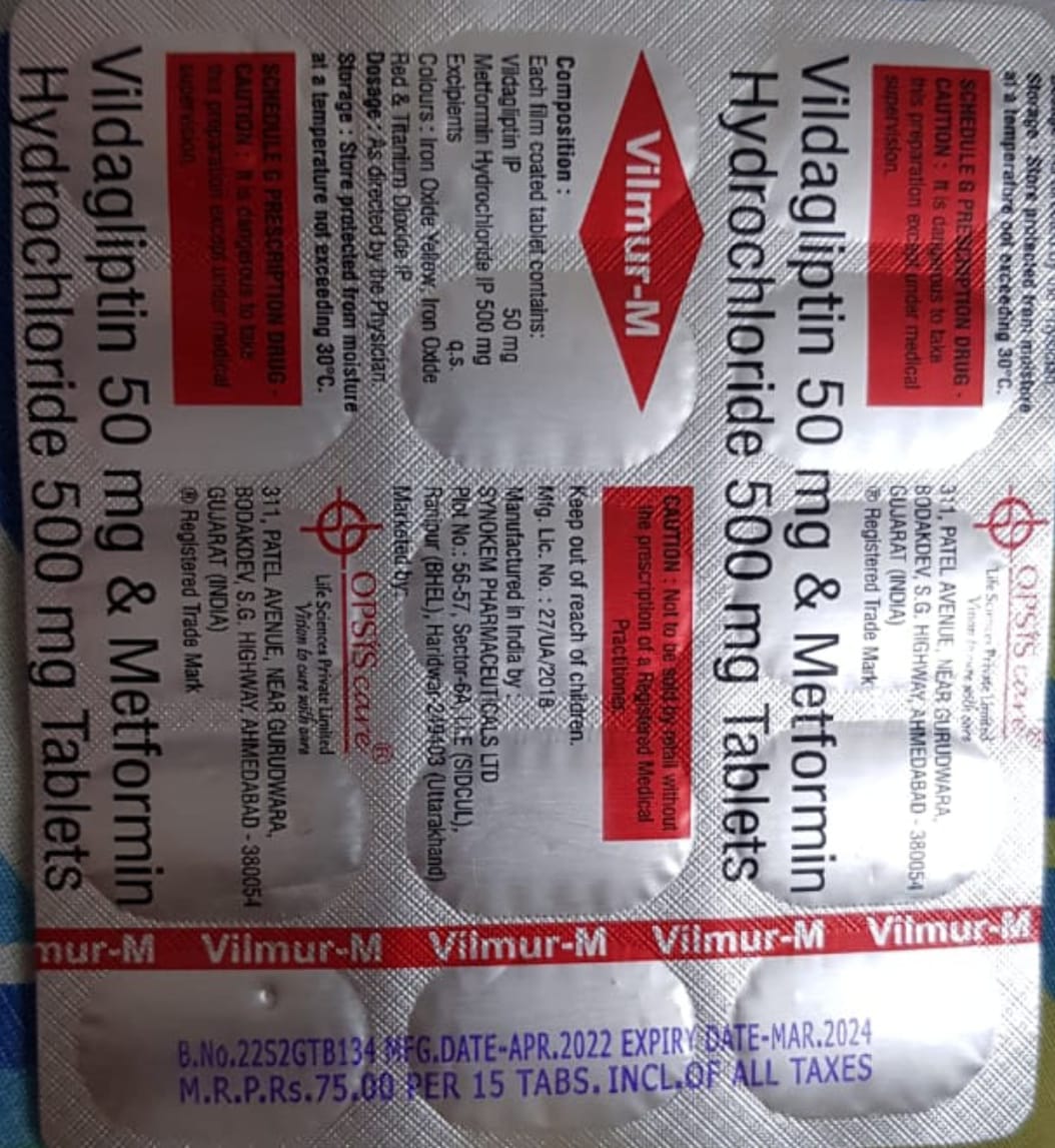 Product VILMUR M 50/500MG TAB - 15 TAB | M108