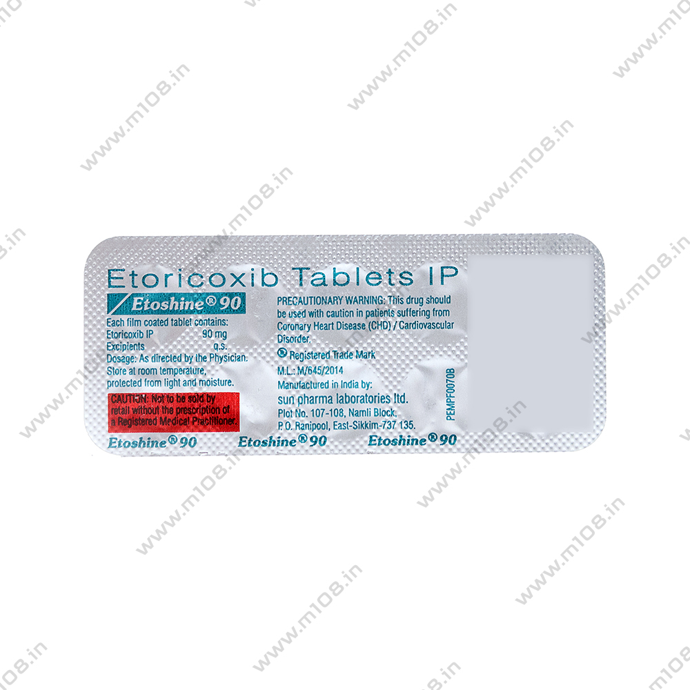 Product ETOSHINE 90MG TAB | M108