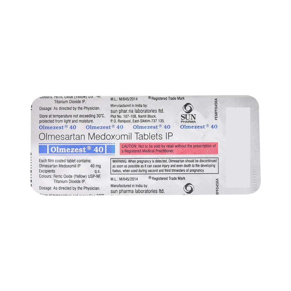 Product OLMEZEST 40 MG TAB - 10 TAB | M108