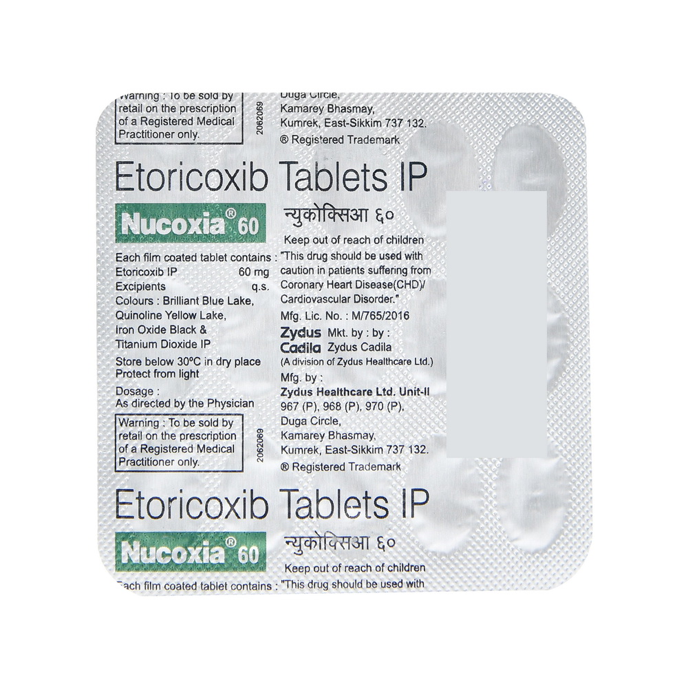 Product NUCOXIA 60 MG TAB - 15 TAB | M108