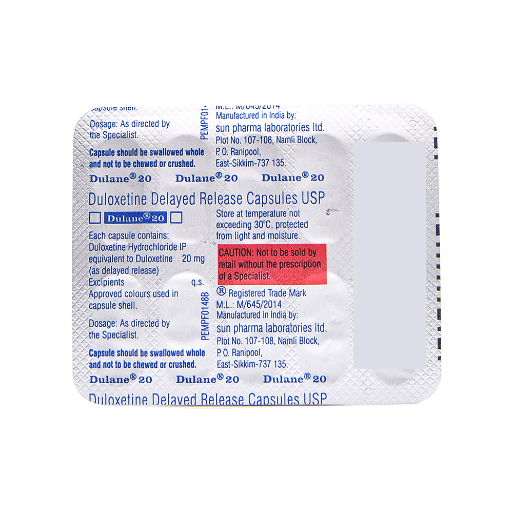 Product DULANE 20 MG CAP - 10 TAB | M108
